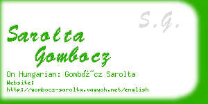 sarolta gombocz business card